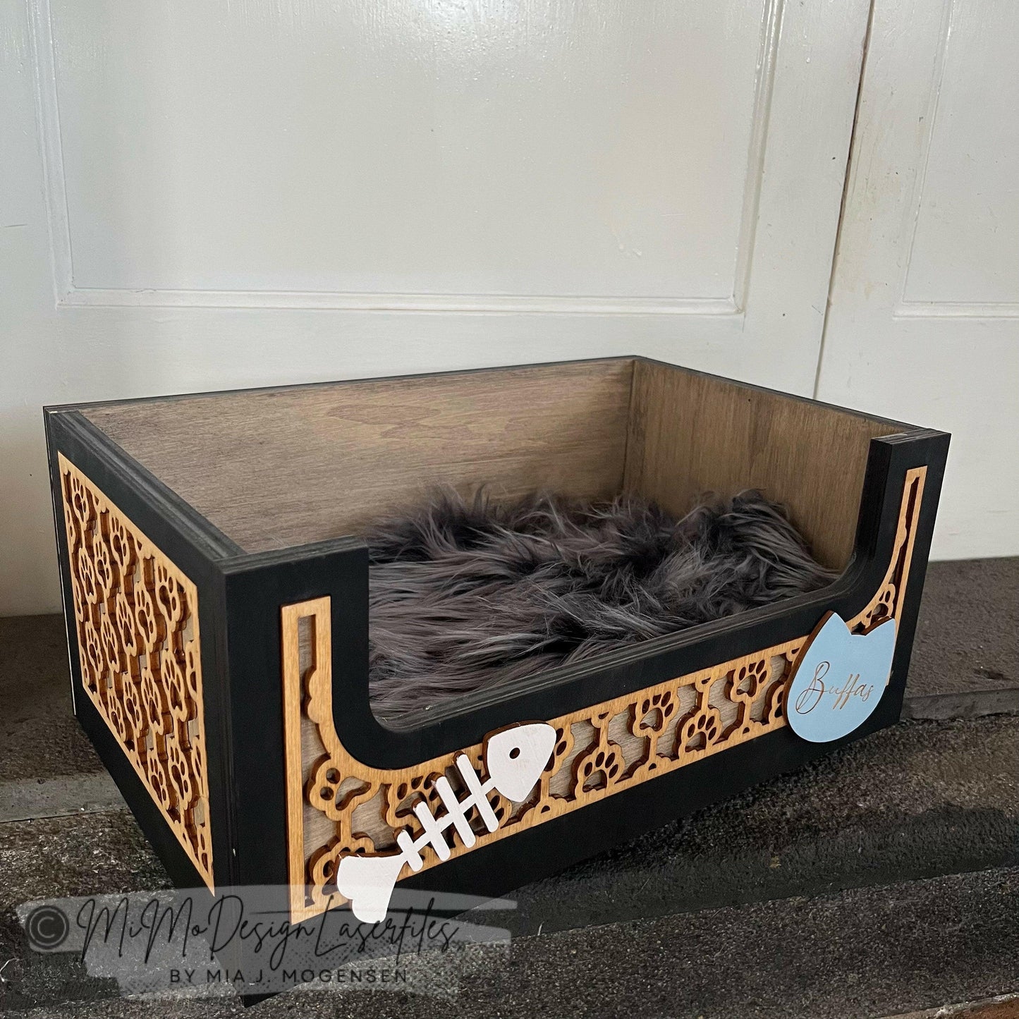 Cat Bed / Box for toys, blankets, leashes, accessory, decoration, food and storage 15"x9"