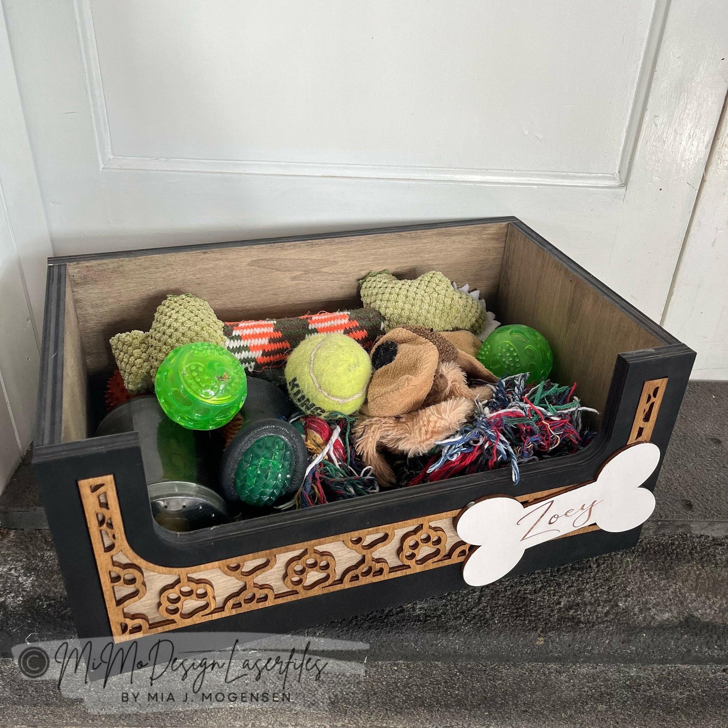 Dog Toy Box for toys, blankets, leashes, accessory, decoration, food and storage or small bed