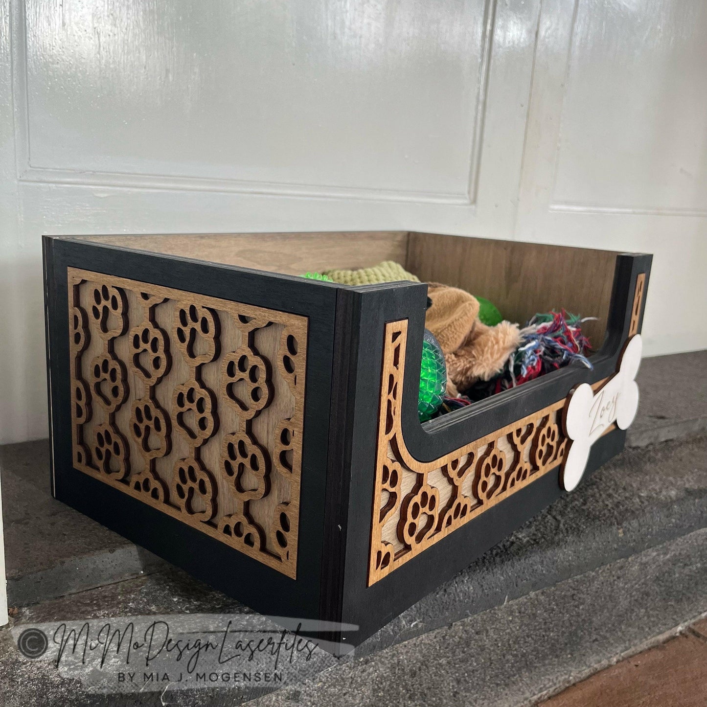 Dog Toy Box for toys, blankets, leashes, accessory, decoration, food and storage or small bed