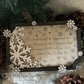 Snowflake 3D layered home decor tray with poem & pattern, Single line design all scored