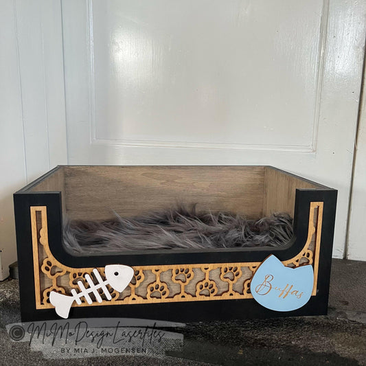 Cat Bed / Box for toys, blankets, leashes, accessory, decoration, food and storage 15"x9"